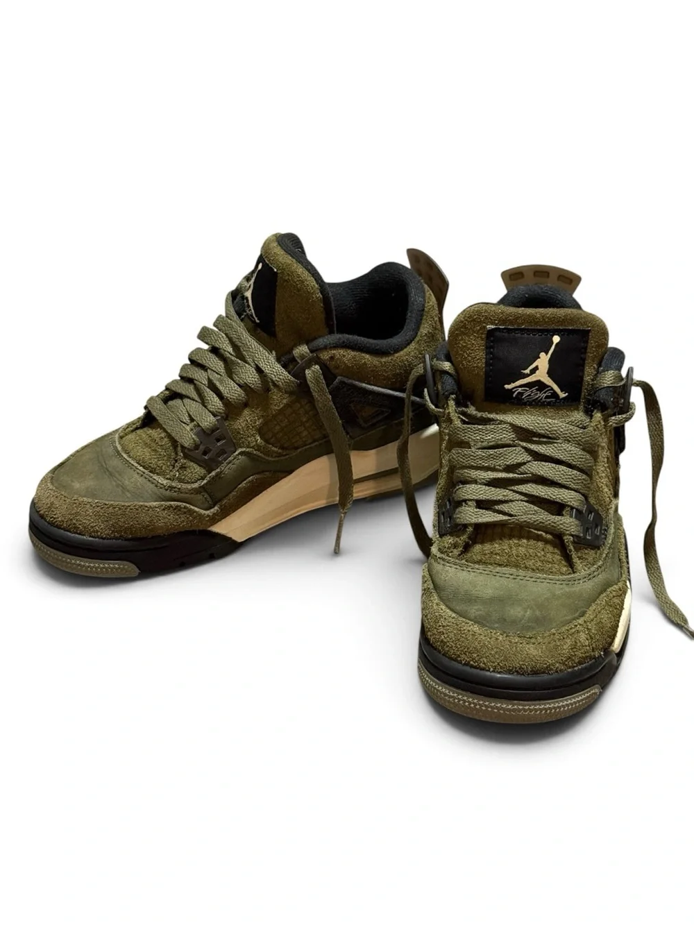 Kid’s Nike 4Y Air Jordan 4s Retro SE Craft Olive Shoes